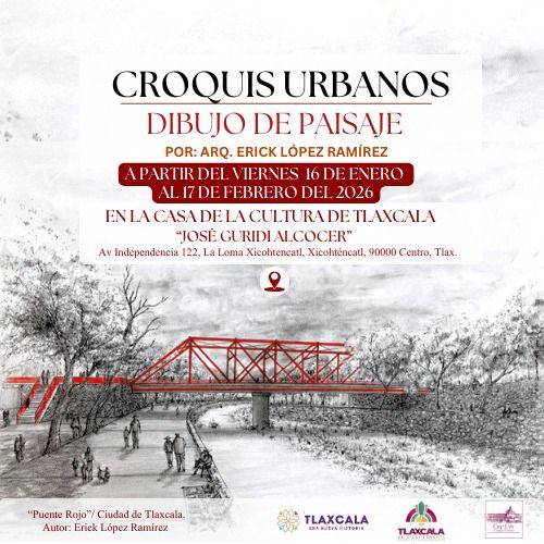 Ayuntamiento de Tlaxcala abre espacios al arte urbano con la exposición 'Croquis urbanos' y una Master Class gratuita